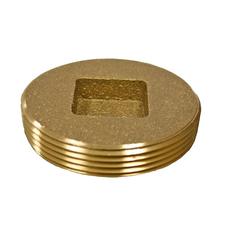 2-1/2 In. Countersunk Southern Code Brass Plug 2-7/8 In. OD